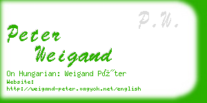 peter weigand business card